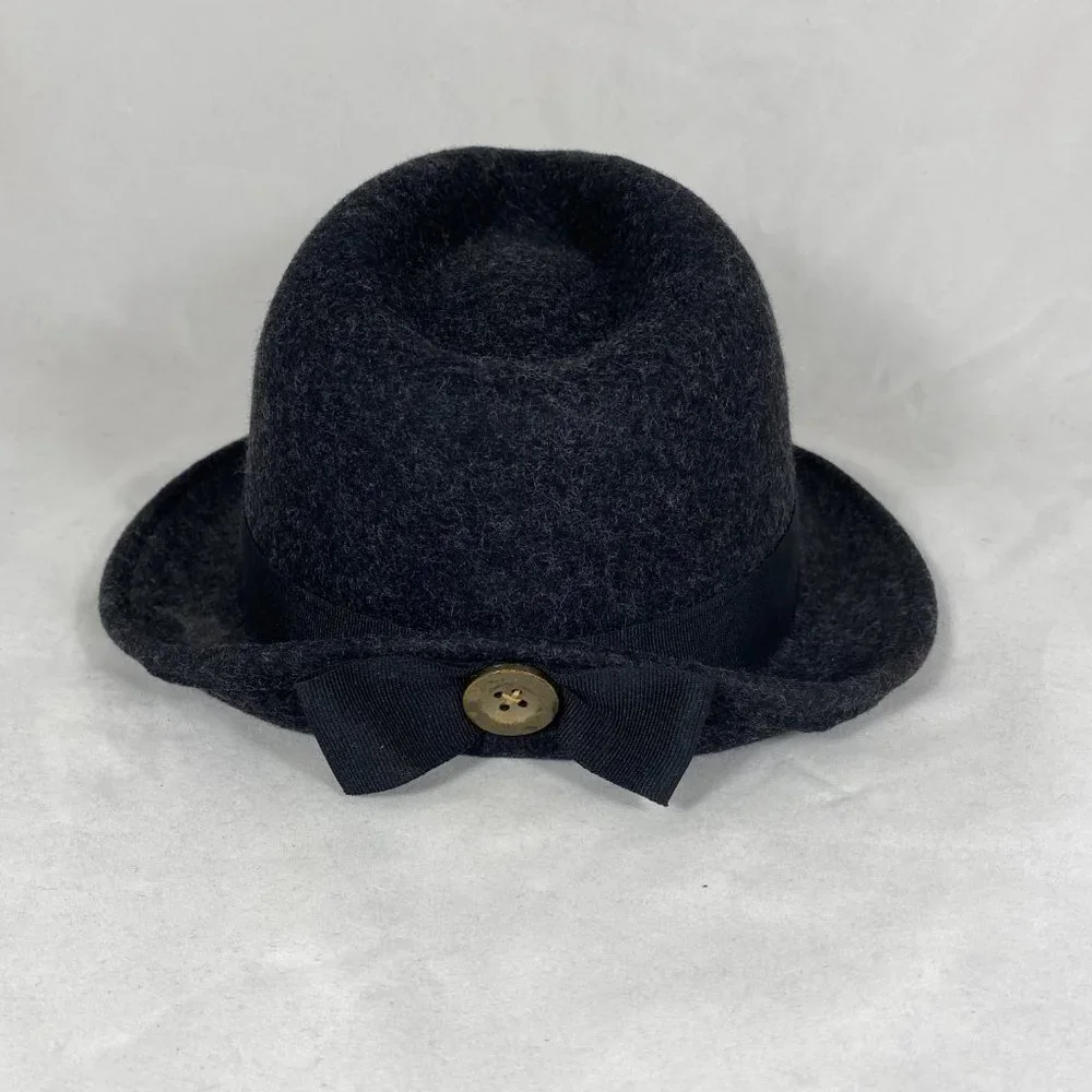 John Callanan Diamond Crown Fedora Hat Charcoal LV250 NWOT